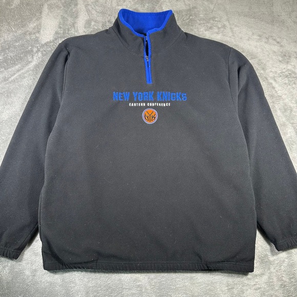 VINTAGE 90s Reebok New York Knicks NBA Fleece Pullover Sweatshirt Men's XL - Picture 1 of 6